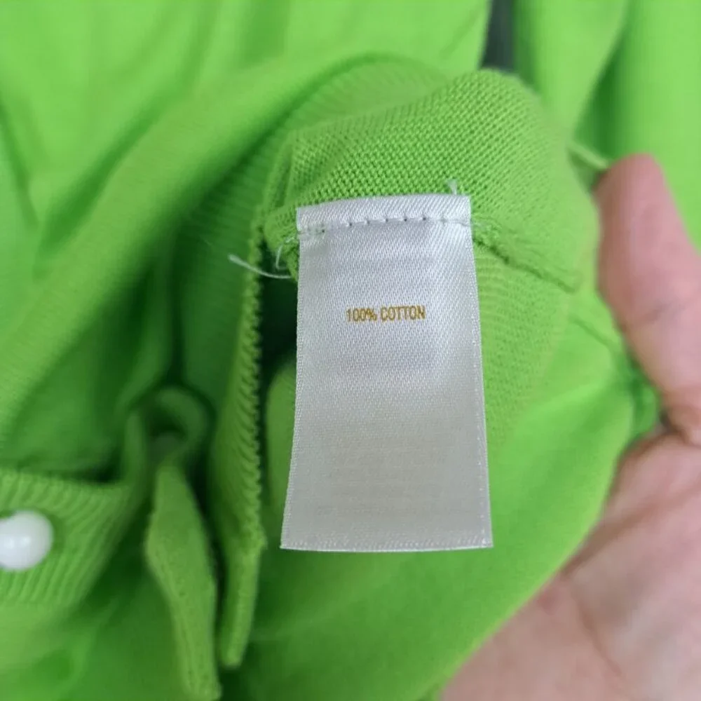Kate Spade Beaded Floral Embellished 3/4 Sleeve Cardigan in Green Cotton Size S